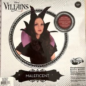 Disney Villains Maleficent Headband And Shawl/Collar - Black and Purple